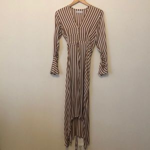 Faithfull the Brand Copper Striped Dress